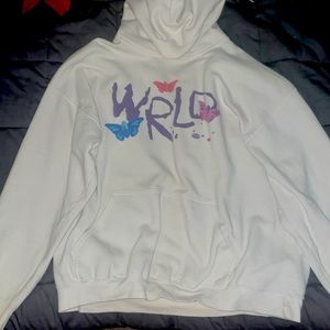 Juice wrld white hoodie(off brand)